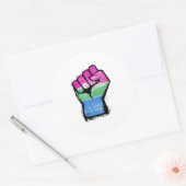 Polysexuelle Protestfalte Runder Aufkleber (Umschlag)