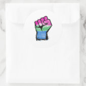 Polysexuelle Protestfalte Runder Aufkleber (Tasche)