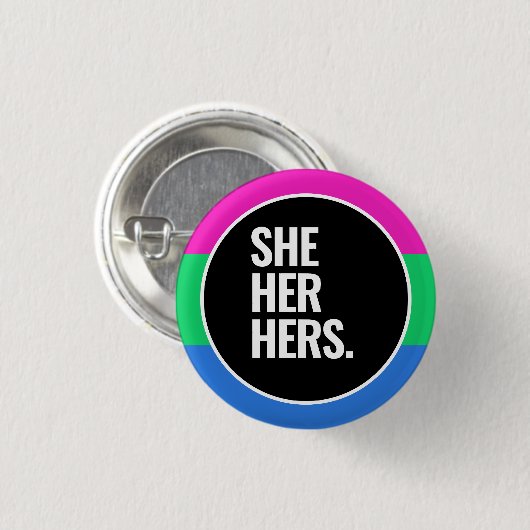 Polysexueller Stolz Button (Vorne & Hinten)