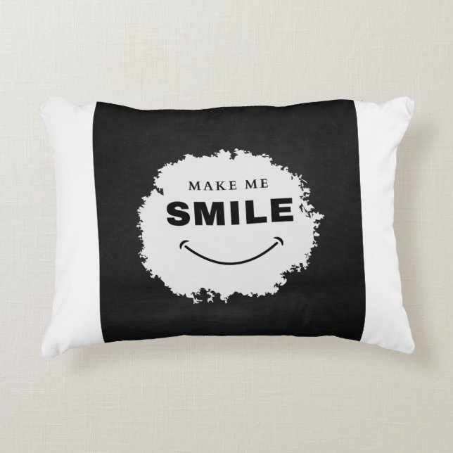 Polyster mit dem Logo "Make me Smile" Dekokissen (Vorderseite)