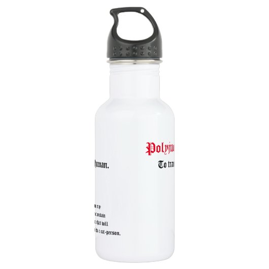 Polywhatsit Trank Trinkflasche (Rückseite)