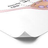 Polyzystisches Ovarialsyndrom, beschriftet. Poster (Ecke)