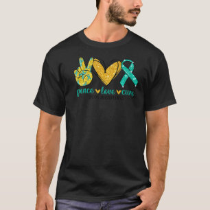 Polyzystisches Ovarialsyndrom PCOS Aquamarin Ribbo T-Shirt