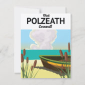 Polzeath, Cornwall Seaside Reiseplakat (Rückseite)