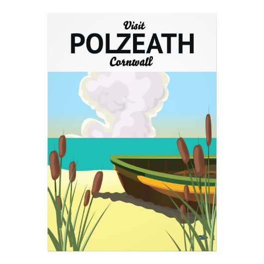 Polzeath, Cornwall Seaside Reiseplakat Fotodruck (Vorne)