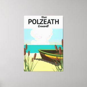 Polzeath, Cornwall Seaside Reiseplakat Leinwanddruck