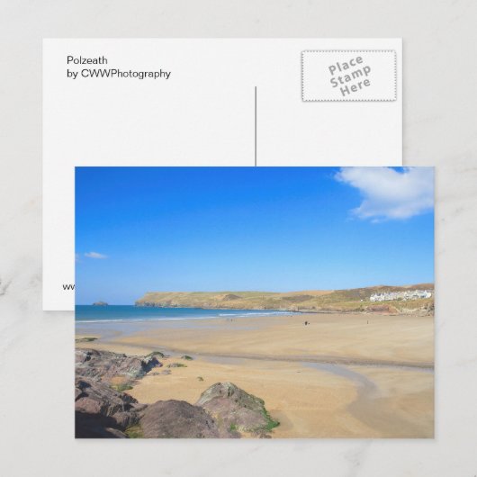Polzeath in Cornwall Postkarte (Vorne/Hinten)