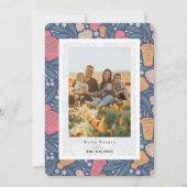 Pom Beanie Kaffee Weihnachtsfeiertag Fotokarte Einladung (Vorderseite)