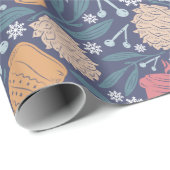 Pom Beanie Kaffee Weihnachtsfeiertag Geschenkpapier (Rolleneckpunkt)