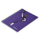 Pom Dancer Lila White Accent P Notizblock (Linke Seite)
