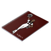 Pom Dancer White Burgundy Accent P Notizblock (Linke Seite)