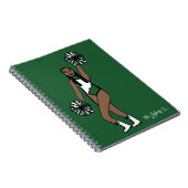 Pom Dancer White Green Accent P Notizblock (Rechte Seite)