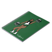 Pom Dancer White Green Accent P Notizblock (Linke Seite)