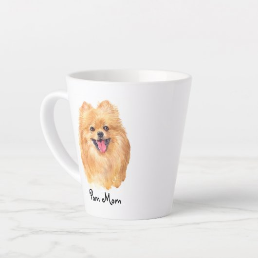 Pom Mama Illustrierter Spitz Milchtasse (Linke Ecke)