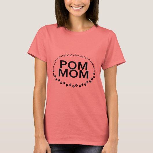 Pom Mama Paw Print Circle T-Shirt (Vorderseite)