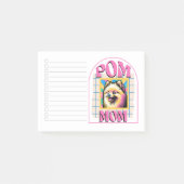 Pom Mom Dog Mama Note Gift for Pomeranian Owner Post-it Klebezettel (Vorderseite)