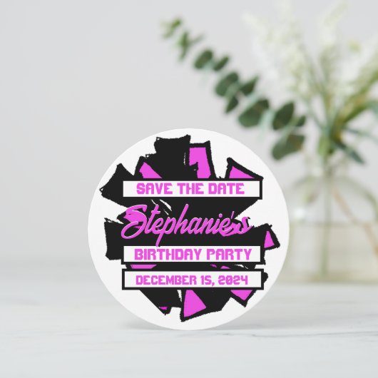 Pom Pom #3 Einladung (Stehend Vorderseite)