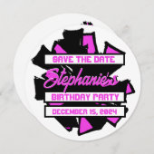 Pom Pom #3 Einladung (Vorne/Hinten)