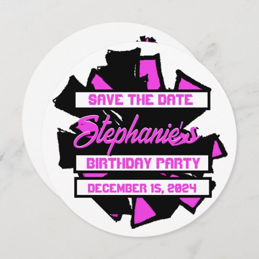 Pom Pom #3 Einladung (Vorne/Hinten)