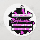 Pom Pom #4 Einladung (Vorne/Hinten)