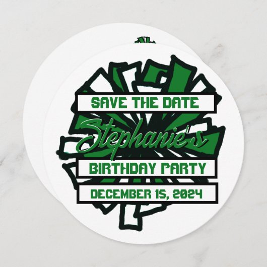 Pom Pom #5 Einladung (Vorne/Hinten)