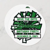 Pom Pom #6 Einladung (Vorne/Hinten)