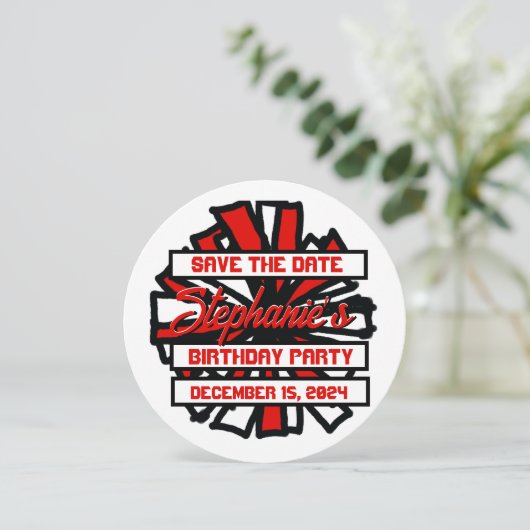 Pom Pom #7 Einladung (Stehend Vorderseite)