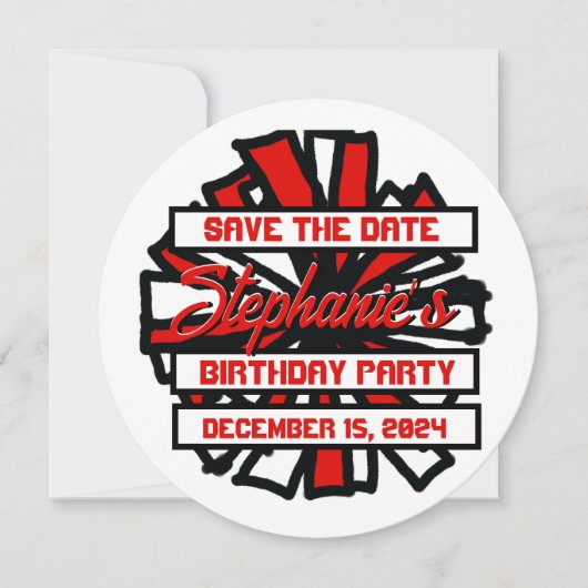 Pom Pom #8 Einladung (Vorderseite)