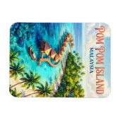 Pom Pom Insel Malaysia Magnet (Horizontal)