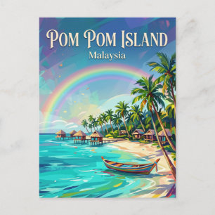 Pom Pom Insel Malaysia Postkarte