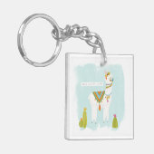 Pom Pom Lama Rama - ganzes Lotta-Lama Schlüsselanhänger (Vorderseite links)