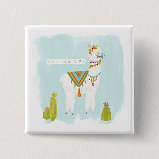 Pom Pom Llama Rama - ganz Lotta Llama Button (Vorderseite)