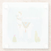 Pom Pom Llama Rama - ganz Lotta Llama Glasuntersetzer (Rückseite)