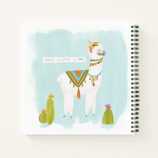 Pom Pom Llama Rama - ganz Lotta Llama Notizblock (Rückseite)