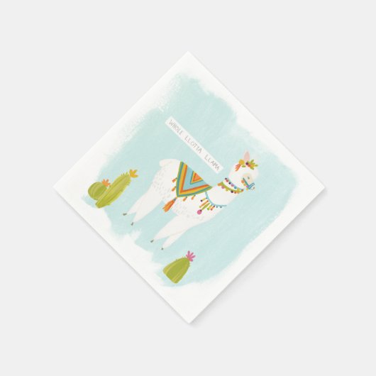 Pom Pom Llama Rama - ganz Lotta Llama Serviette (Ecke)