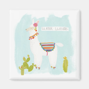 Pom Pom Llama Rama - Llater Llosers Magnet