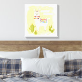 Pom Pom Llama Rama - Rett das Drama für deinen Lam Leinwanddruck (Insitu (Schlafzimmer))