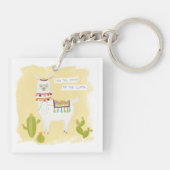 Pom Pom Llama Rama - Rett das Drama für deinen Lam Schlüsselanhänger (Rückseite)