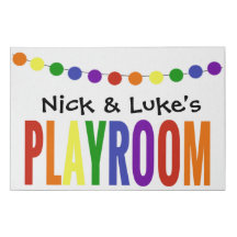 Pom Pom Primäres Rainbow Playroom Imitate Canvas P