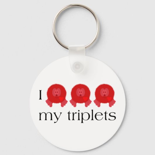 Pom Pom Triplets Schlüsselanhänger (Vorderseite)