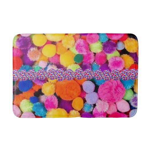 Pom Poms Badezimmer Badewanne Mat Badematte (Vorderseite)
