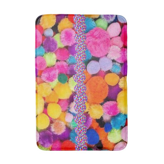 Pom Poms Badezimmer Badewanne Mat Badematte (Vorderseite Vertikal)
