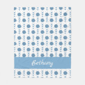 Pom Poms & Hearts Muster Fleecedecke (Vorderseite)