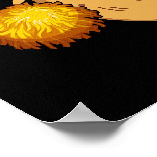 Pom tato Funny Potato Pun Dark BG Poster (Ecke)