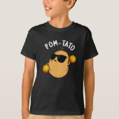 Pom tato Funny Potato Pun Dark BG T-Shirt (Vorderseite)