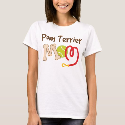 Pom Terrier-Hundezucht-Mama-Geschenk T-Shirt (Vorderseite)