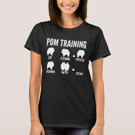 Pom Training Spitz Tricks T-Shirt (Vorderseite)