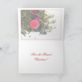 POM und GRÜNTÖNE Weihnachtskarte Feiertagskarte (Innenseite)