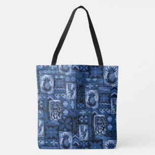 Pomaika’i Tiki Hawaiian Vintag Tapa Beach Bag Tasche
