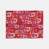 Pomaika’i Tiki Hawaiian Vintag Tapa Fleecedecke (Vorderseite (Horizontal))